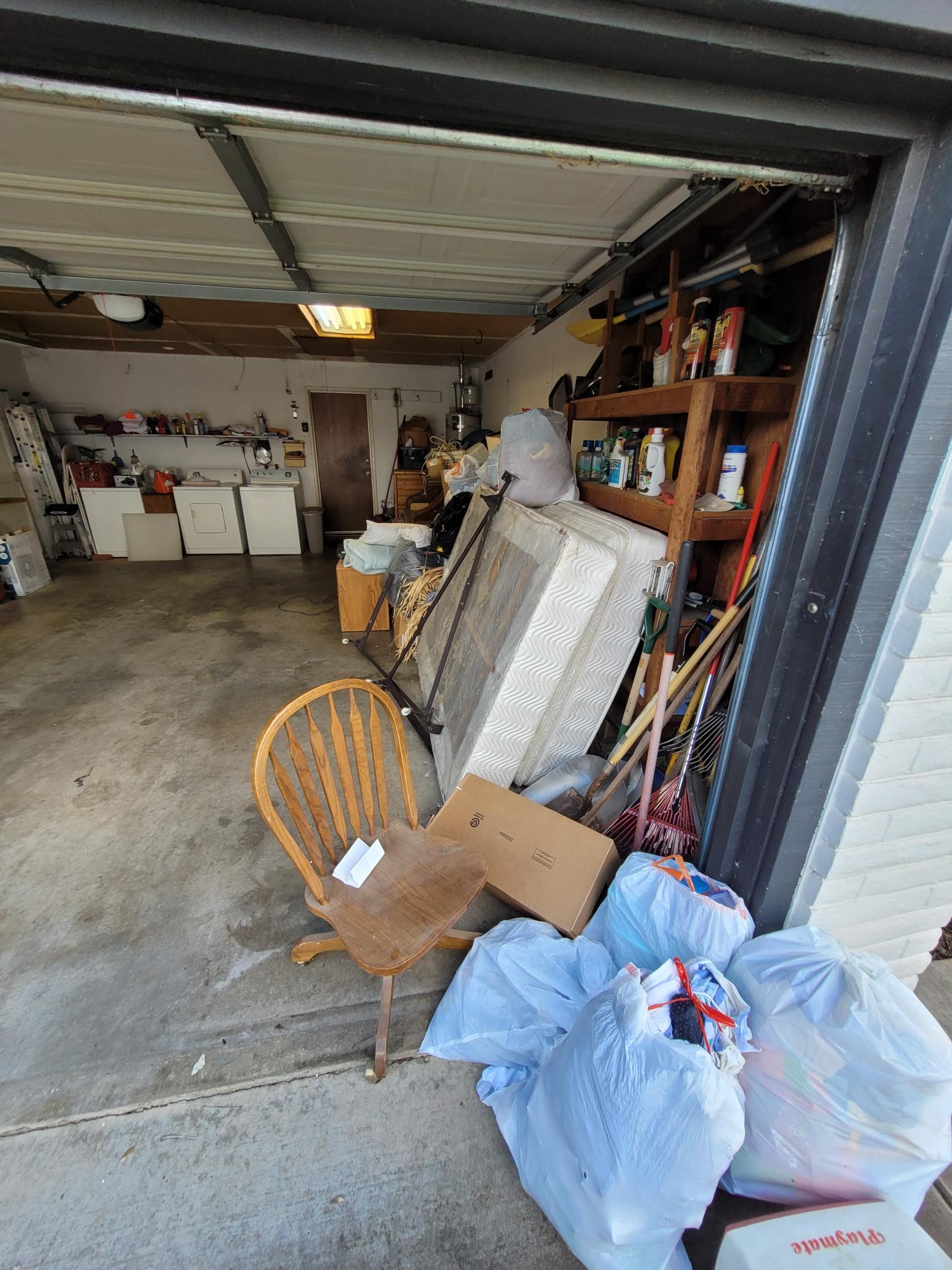 Before garage cleanout in Blue Jay, CA